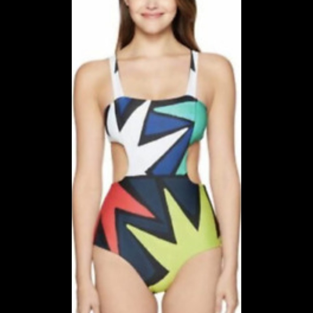 Mara Hoffman Multicolor One Piece Bikini Swimwear Size Small